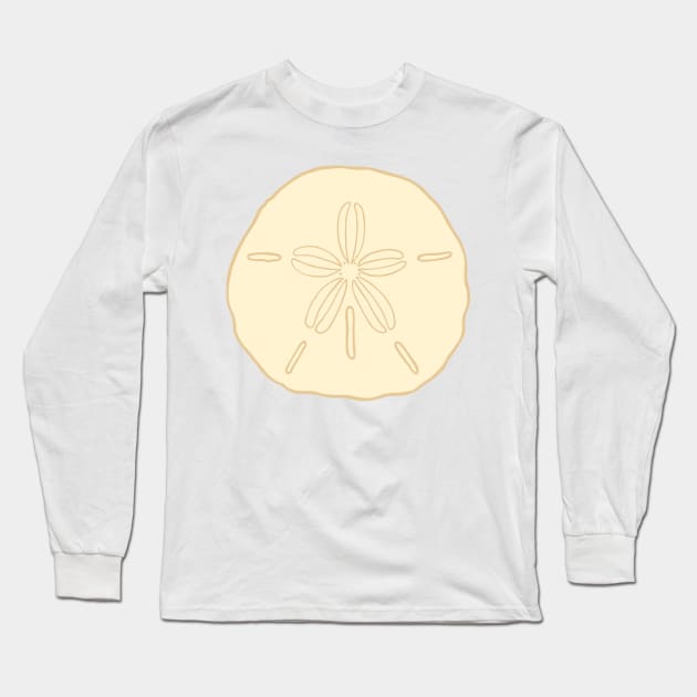 Sand Dollar Beach Illustration Long Sleeve T-Shirt by murialbezanson